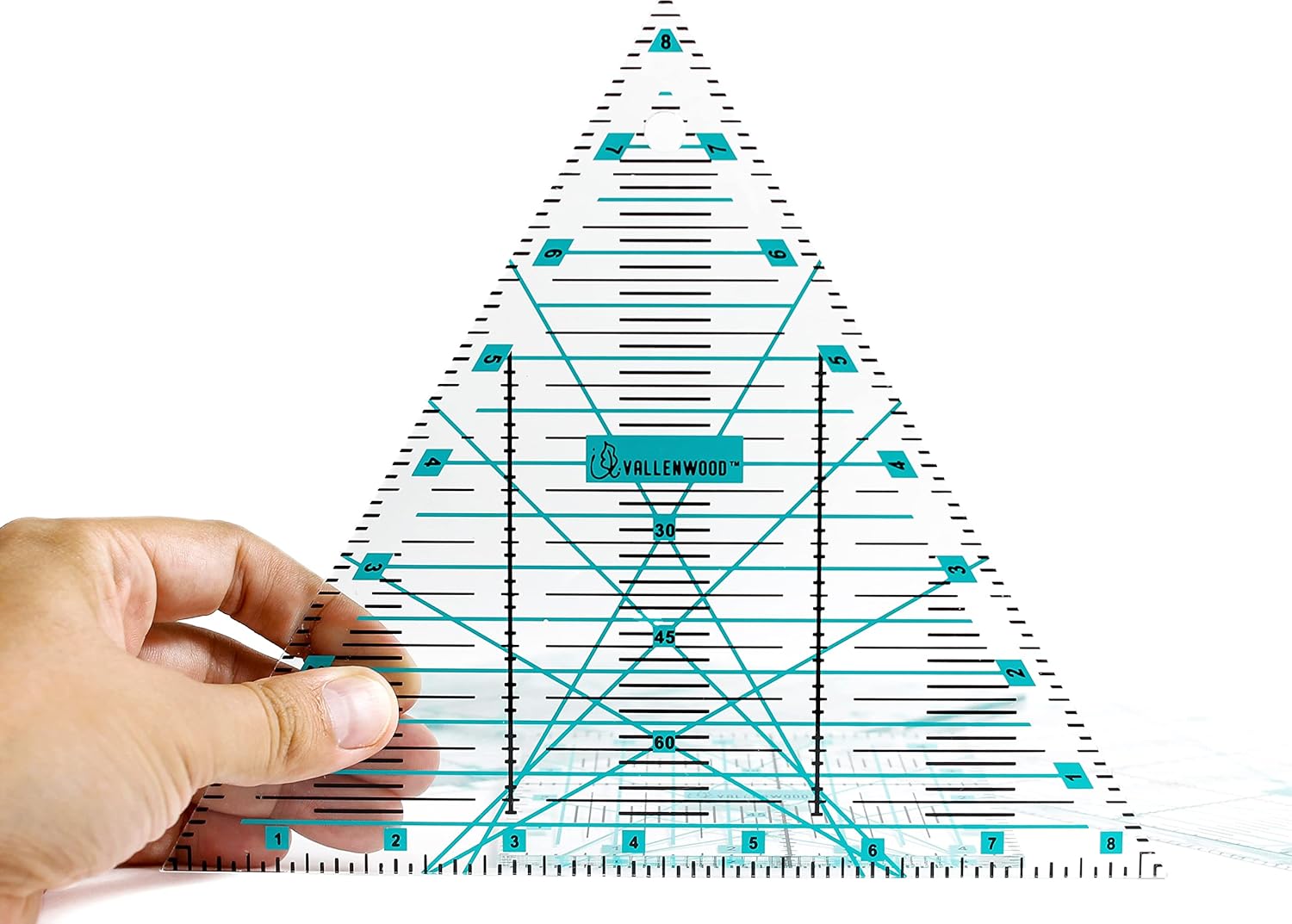 6 Pieces Super Set Not Overpriced! Complete Quilting Rulers: Square 12.5x12.5, 9.5x9.5, 6.5x6.5, 4.5x4.5 in. Plus 6x12 and Right Triangle 8". Patchwork. Clear Templates Ruler. Accurate Design. Racks. - Image 6