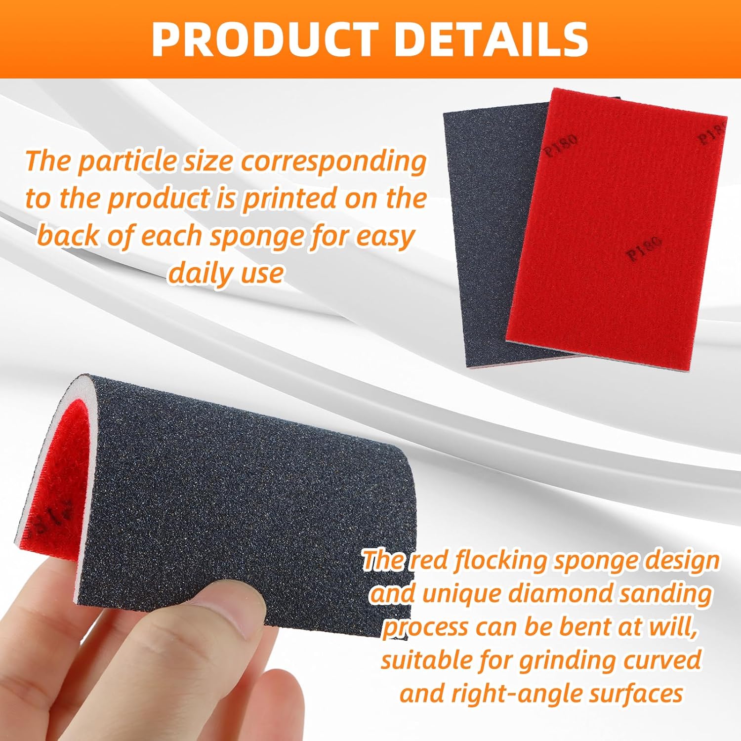KACNON 20Pcs 180-3000 Grit Sanding Sponge Set (180/320/400/600/800/1000/1200/1500/2000/2500/3000) - Ultra Fine Sanding Sponges Pads with Brush - Soft Foam Sanding Block Dry Wet Sandpaper Assortment - Image 3