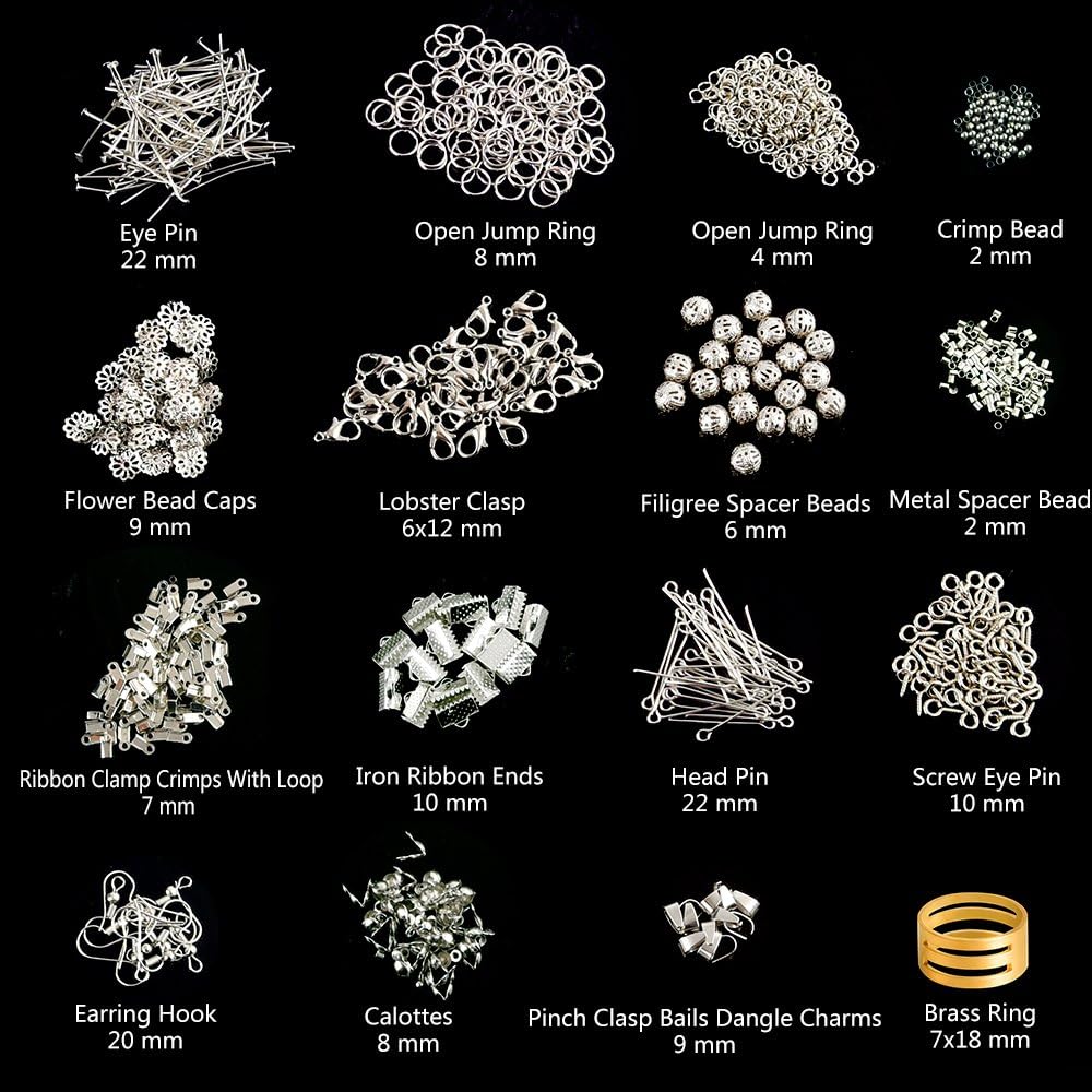 KUUQA Jewelry Making Kit Jewelry Findings Starter Kit Jewelry Beading Making and Repair Tools Kit - Image 3